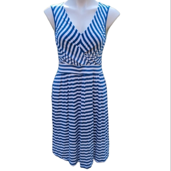 Neiman Marcus Dresses & Skirts - Neiman Marcus Blue and White Stripes Dress